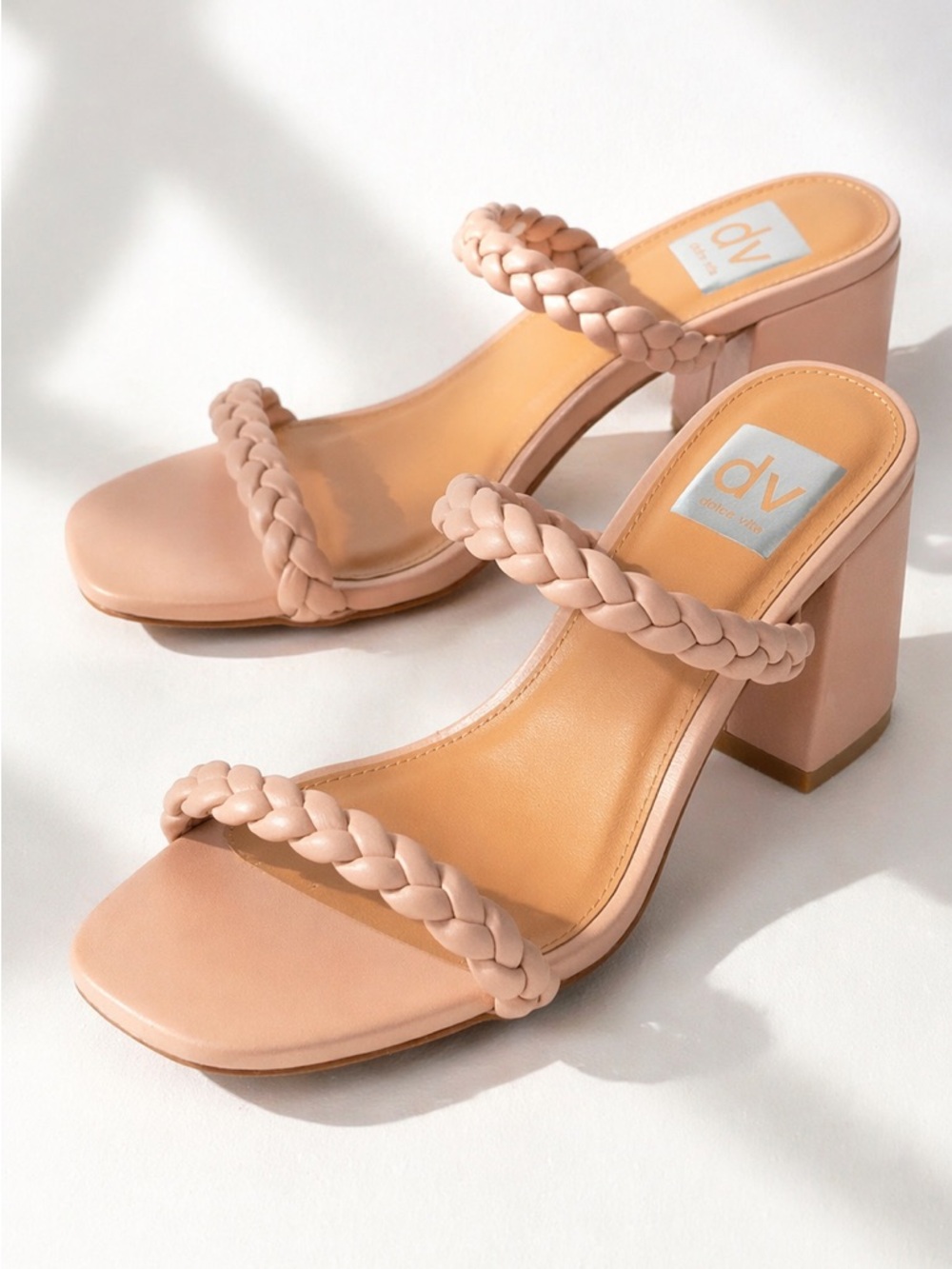 🖤DV by Dolce Vita Braided Strap Heels in Blush